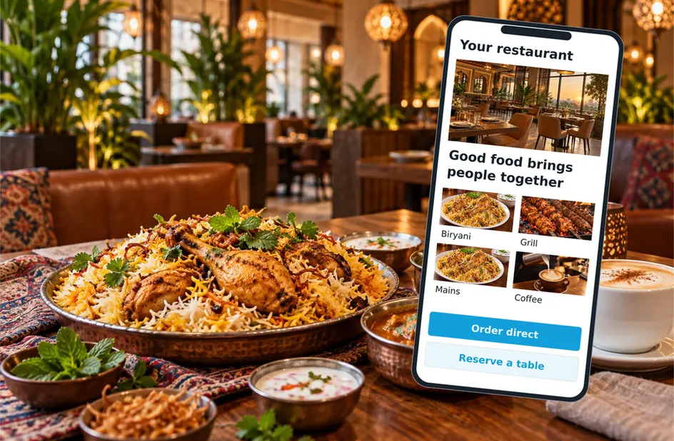Restaurant food and direct-order phone